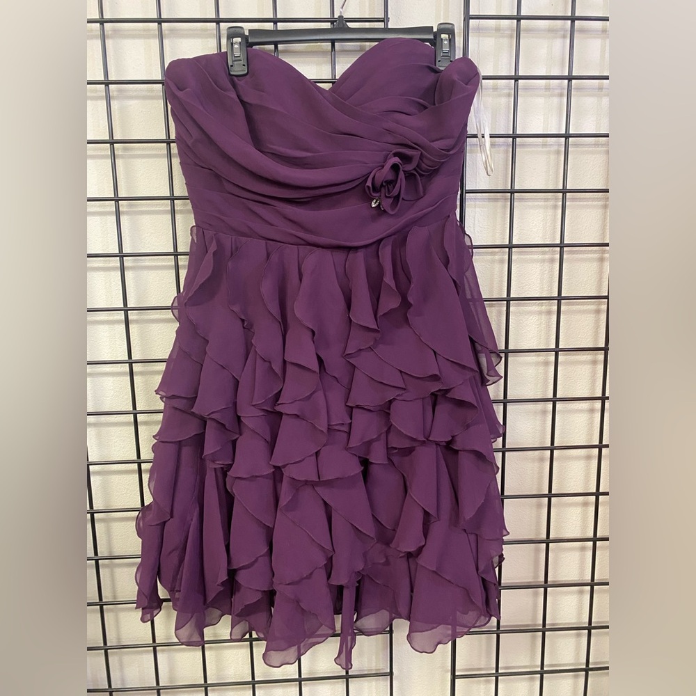 Pretty Maids Purple Strapless Dress Size 12